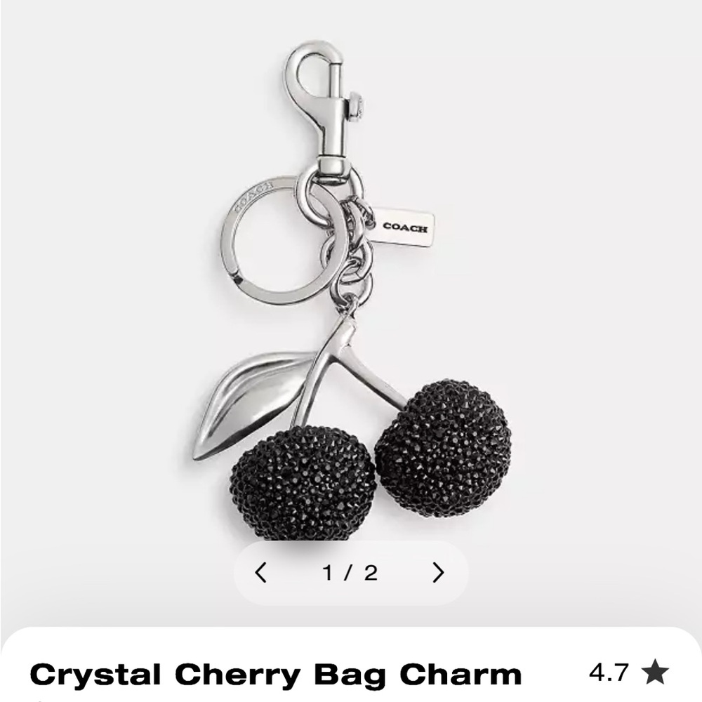 Coach Crystal Cherry Bag Charm